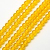 Imitation Amber Transparent Resin Round Beads Strands for Buddhist Jewelry Making X-RESI-A009A-8mm-04-1