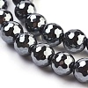 Non-Magnetic Synthetic Hematite Beads Strands HEMA-8D-3-3