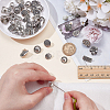 80Pcs 10 Styles 1-Hole Alloy Shank Buttons BUTT-ME0001-05-3