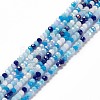 Electroplate Glass Beads Strands EGLA-S192-001A-B09-1