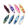 Alloy Enamel Pendants ENAM-T022-40KCG-1