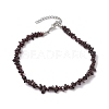Natural Gemstone Beads Anklets AJEW-AN00583-11-1