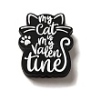 Cat with Word My Cat is My Valentine Silicone Focal Beads SIL-P007-D05-1