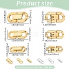 6Pcs 6 Styles 304 Stainless Steel Fold Over Clasps STAS-PH0006-09-2