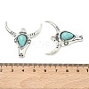 Bohemian Synthetic Turquoise Cattle Pendants FIND-Z112-01AS-07-3