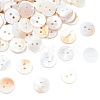 2-Hole Shell Flat Round Buttons BUTT-P012-09-1