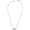 TINYSAND 925 Sterling Silver Cubic Zirconia Love Pendant Necklace TS-N376-S-3