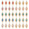 40Pcs 10 Colors Alloy with Rhinestone Pendants FIND-PH0027-16-1