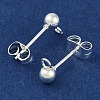 304 Stainless Steel Stud Earring Findings X-STAS-P148-07S-2