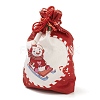 Christmas Theme Rectangle Cloth Bags with Jute Cord ABAG-P008-01A-3