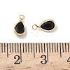 Brass Glass Charms KK-Z136-15G-03-3
