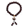 Lotus Prayer Meditation Yoga Bracelet for Men Women BJEW-N010-020-1
