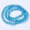 Electroplate Glass Beads Strands EGLA-A034-T4mm-A13-2