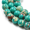 Synthetic Imperial Jasper Dyed Beads Strands G-D077-A01-02O-4