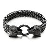 Wolf Viking 304 Stainless Steel Wheat Chain Bracelets for Men FS-WGC8E20-02-1