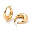 PVD Vacuum Plating 304 Stainless Steel Chunky Hoop Earrings for Women X-EJEW-F280-06B-G-1