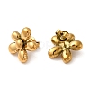 304 Stainless Steel Flower Stud Earrings for Women EJEW-Q781-11G-2