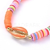 Handmade Polymer Clay Heishi Bead Stretch Bracelets BJEW-JB05076-02-2