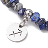 Natural Lapis Lazuli Chip Beaded Stretch Bracelets BJEW-JB11133-11-3