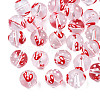 Transparent Glass Enamel Beads GLAA-N049-026-2