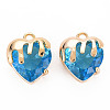 Brass Micro Pave Cubic Zirconia Charms KK-N232-302A-03-1