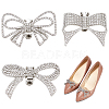 6Pcs 3 Styles Bowknot Alloy Rhinestone Shoe Decorations FIND-CP0002-22A-1