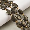 Natural Pyrite Beads Strands G-Z131-B01-01-1