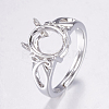Adjustable Brass Solitaire Ring Settings X-KK-G330-09P-3