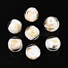 Handmade Gold & Silver Foil Glass Beads FOIL-N030-03A-01I-1
