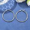 Tarnish Resistant 304 Stainless Steel Hoop Earrings EJEW-F105-08P-5