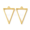 Rack Plating Alloy Triangle Open Back Bezel Pendants PALLOY-S047-09E-FF-3