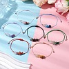 Gemstone Braided Bead Bracelet Sets BJEW-JB11013-2