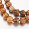 Natural Crazy Agate Round Bead Strands G-M272-03-8mm-3