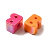 UV Plating Opaque Acrylic European Beads SACR-Z007-01B-2