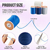 4 Rolls 4 Colors Round Waxed Polyester Cord YC-TA0001-21B-4