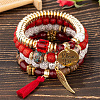 Boho Style Wood Beaded Stretch Bracelet Sets for Women WGE3C3B-49-1