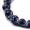 Handmade Blue and White Porcelain Beads Strands PORC-I027-02C-3