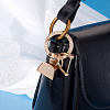 1Pc DIY Alloy Rhinestone Spring Gate Rings Keychains FIND-TA0008-54C-G-5