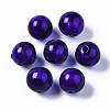 Handmade Silver Foil Glass Beads FOIL-R054-10mm-11-2