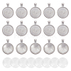 40pcs Flat Round Pendant Making Kits DIY-AR0001-30S-1