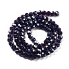 Electroplate Transparent Glass Beads Strands EGLA-A035-T6mm-A15-2