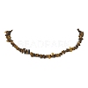 Natural Tiger Eye Chip Beaded Necklace NJEW-JN04616-08-1