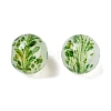 Handmade Green Sand Lampwork Beads LAMP-T023-04B-01-1