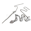 Snake Alloy Rhinestone Hair Cuff Pin PW-WG87173-01-4