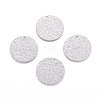 Tarnish Resistant 304 Stainless Steel Textured Pendants LS-STAS-I098-01-25mm-P-1