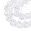 Transparent Crackle Glass Beads Strands GLAA-N053-8mm-11-3