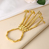 Punk Style Alloy Skeleton Hand Ring Bracelets with Finger Nails Tip Claw WG3AE99-02-1