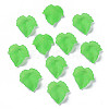 Frosted Transparent Acrylic Grape Leaf Pendants X-PAF002Y-7-3