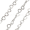 304 Stainless Steel Heart Link Chains CHS-A016-34B-P01-1