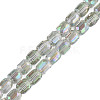 Electroplate Transparent Glass Beads Strands EGLA-N002-32-C09-1